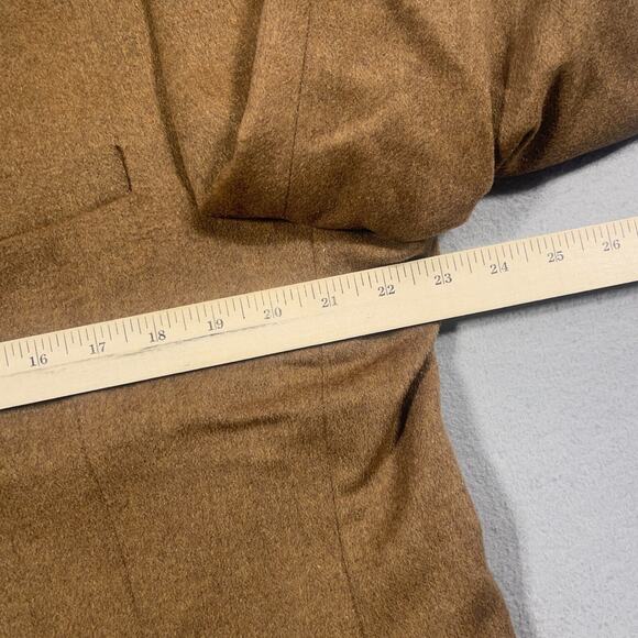 Andrew Fezza Blazer Men 44 S Wool Silk Cashmere Brown Sport Coat Classic Fit - Picture 4 of 11